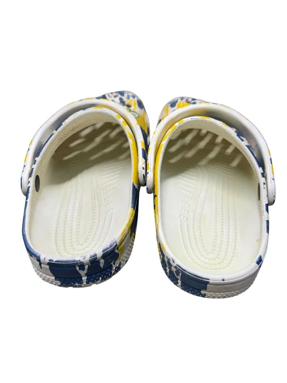 CROCS Kids Clog in Blue, Yellow & White Camouflage